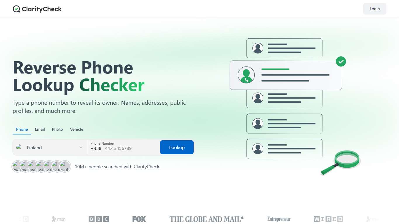 Reverse Phone Lookup & Search - ClarityCheck